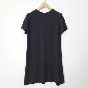 Vintage Ann Taylor Black Shift Dress Size 8‎ Short Sleeve Minimalist Classic 90s
